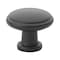 Gliderite Hardware 1-1/8 in. Matte Black Round Classic Cabinet Knob, 5PK 5096-MB-5 - alternate 1